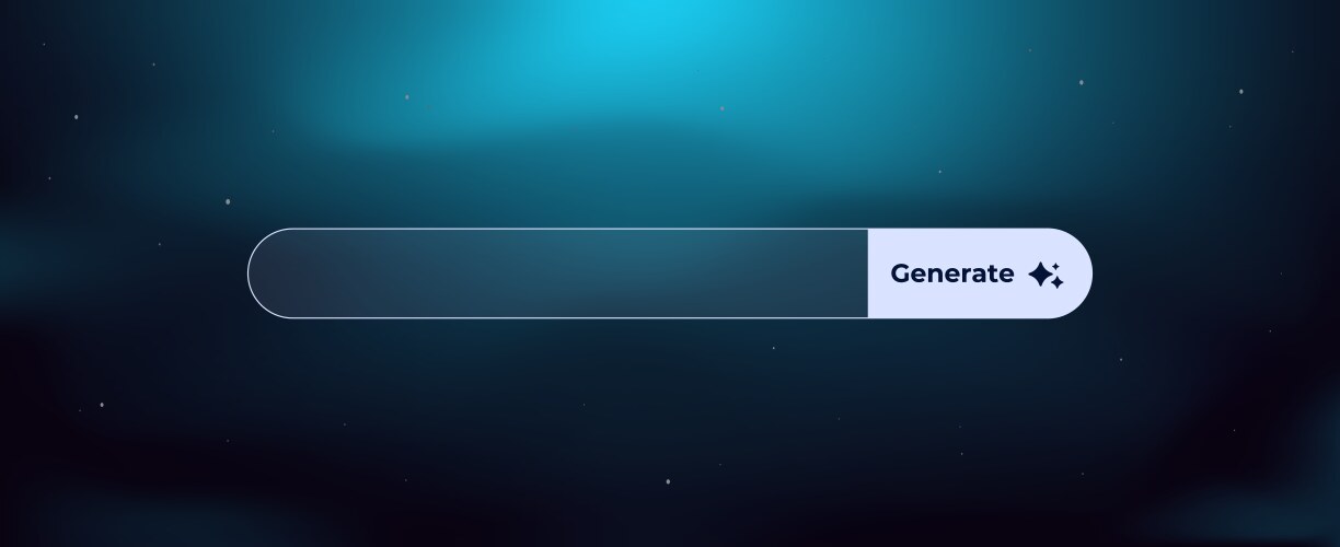 Minimalist search bar design with generate button vector image