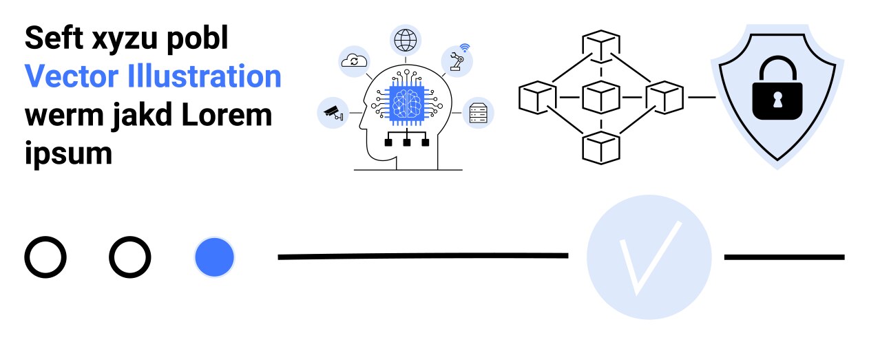 Cybersecurity concepts with ai integration vector image