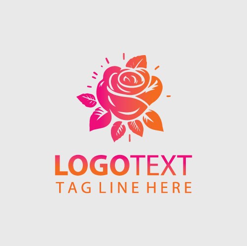 Rose logo Royalty Free Vector Image - VectorStock