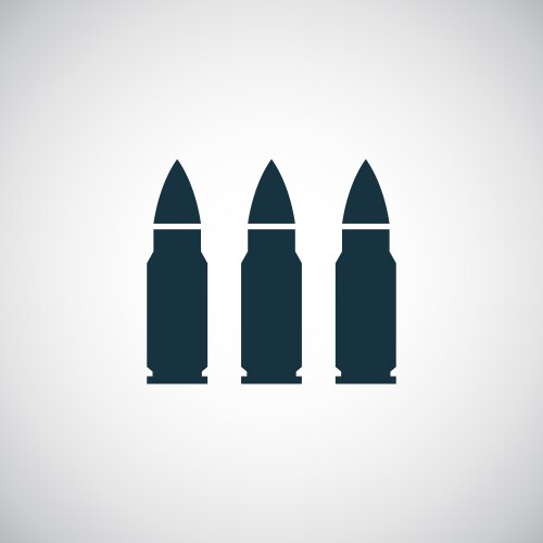 White bullet icon isolated on transparent Vector Image