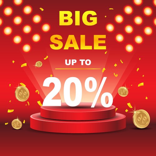Flash sale template with gradient color concept vector image