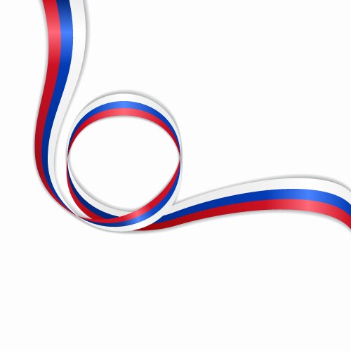 russian wavy flag background vector image