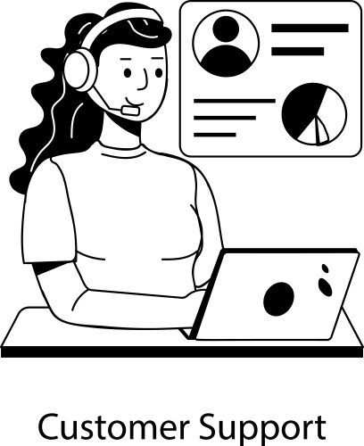 customer support vector image