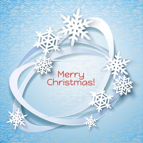 Snowflakes holiday frame Royalty Free Vector Image