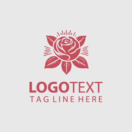 Rose logo Royalty Free Vector Image - VectorStock