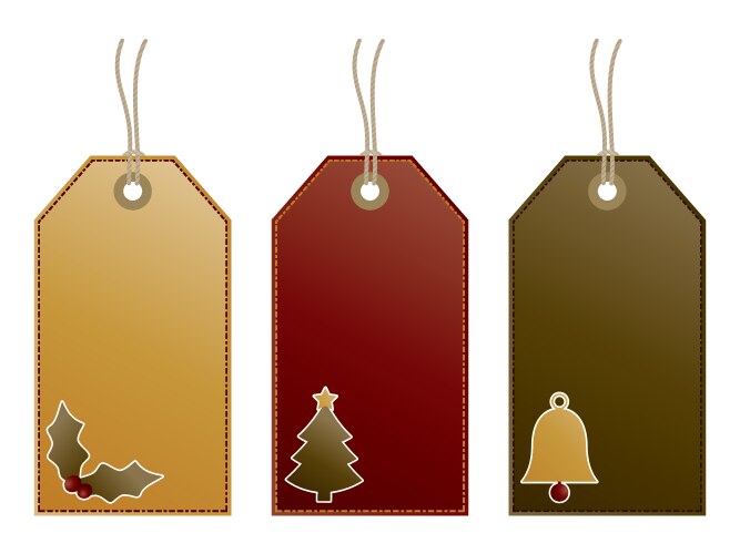Christmas tags Vector Image