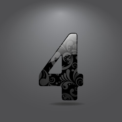 Digit five Royalty Free Vector Image - VectorStock