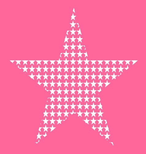 Pink star Royalty Free Vector Image - VectorStock