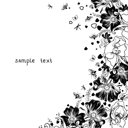 0192 hand drawn flowers doodle Royalty Free Vector Image