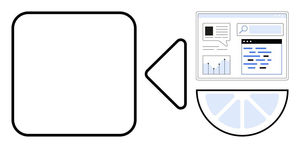 Digital content overview with visual dashboard vector image