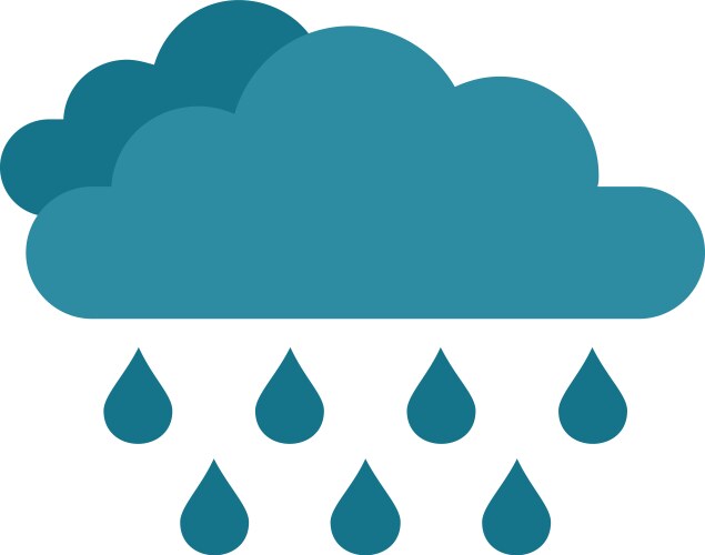 Cloud with rain weather icon Royalty Free Vector Image
