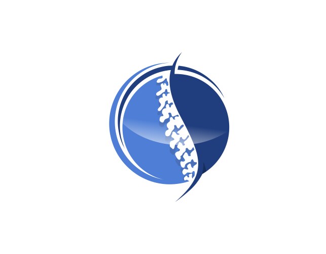 Modern chiropractic logo design vector image