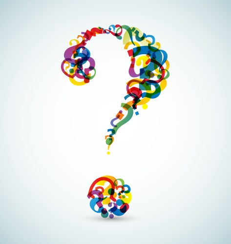 abstract question mark vector image