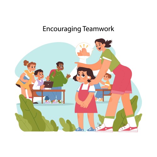Fellowship concept flat Royalty Free Vector Image