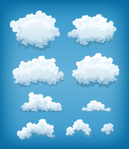 Set clouds Royalty Free Vector Image - VectorStock