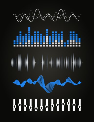 Modern sound waves - equalizer futuristic Vector Image