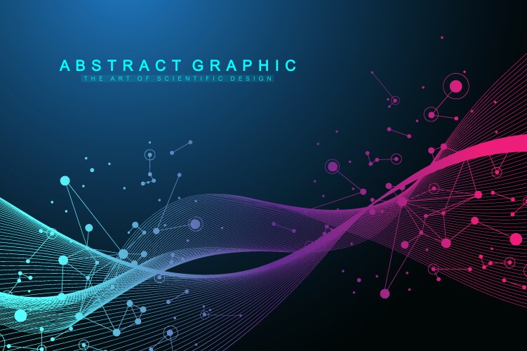 Abstract molecules structure background Royalty Free Vector