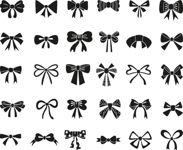 Elegant Black Bow & Ribbon – Royalty-Free Vector | VectorStock