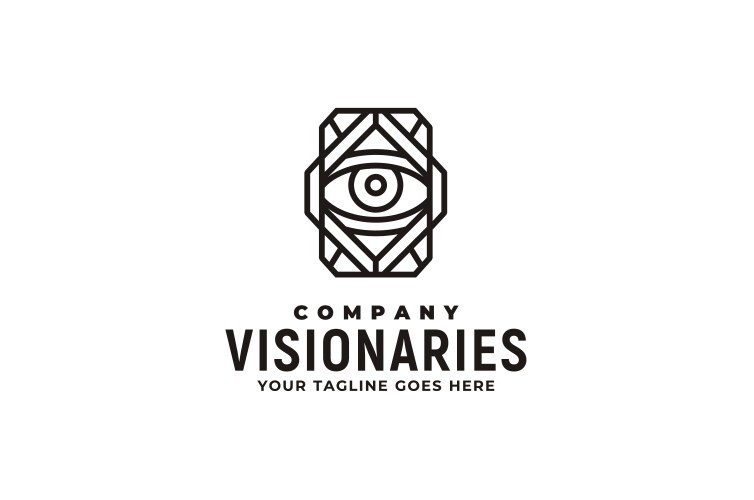 Art deco eye illuminati vision masonic logo Vector Image