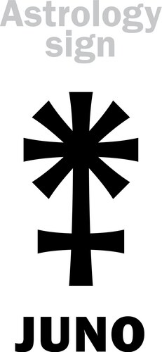 Astrology asteroid juno Vector Image