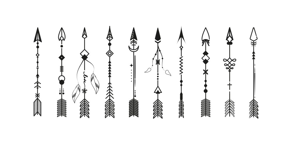 Set of hand drawn arrows Royalty Free Vector Image