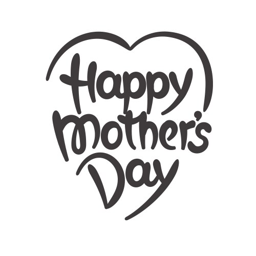 Happy mothers day hand-drawn lettering Vector Image