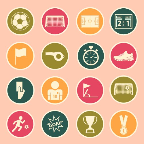 Sports Icon Set - Soccer Vector Image