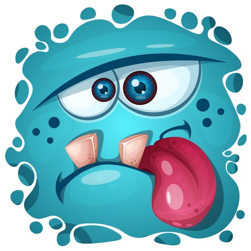 Funny cute crazy monster character halloween Vector Image