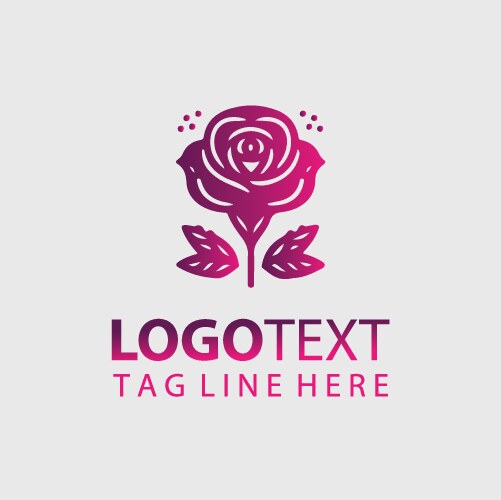 Rose logo Royalty Free Vector Image - VectorStock