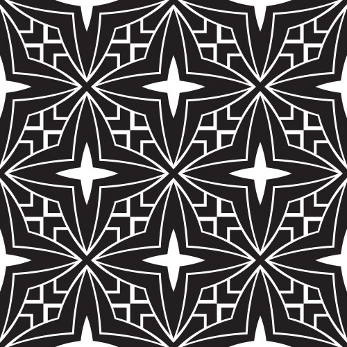 Seamless geometric design in black and white Vector Image