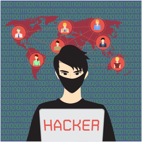 Hacker vector image