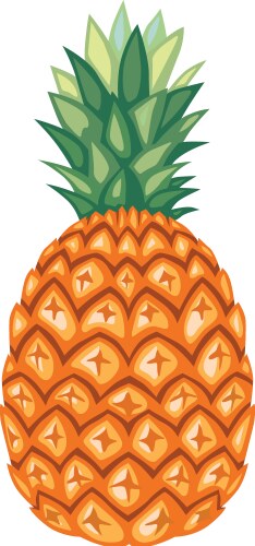 Cartoon Pineapple Fruit Royalty Free Vector Image