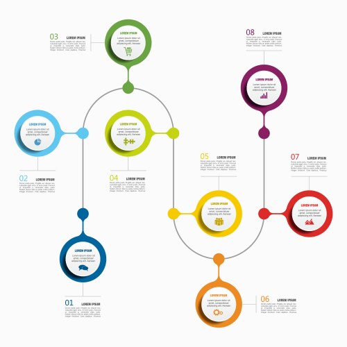 Cleaning infographic 10 steps bubble design broom Vector Image