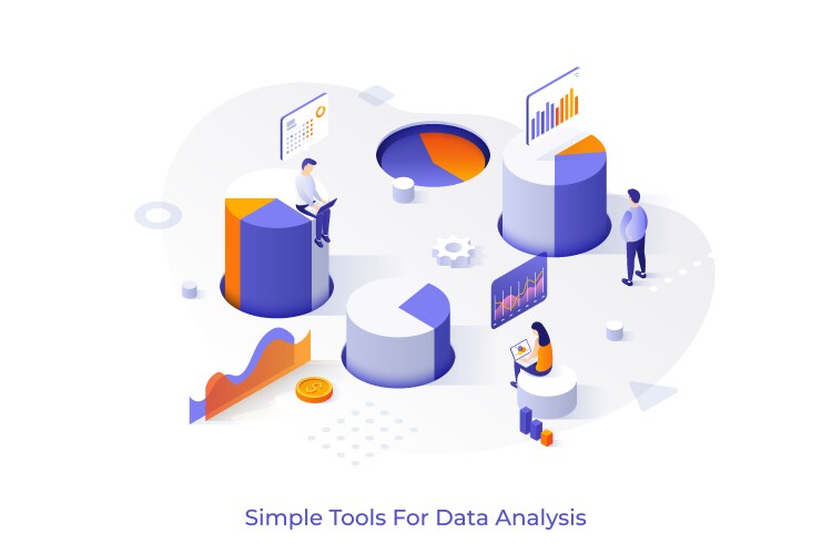 Isometric concept vector image