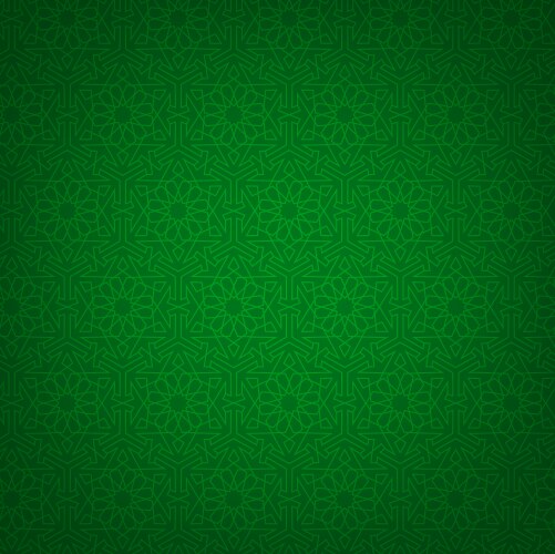 Green arabic background vector image