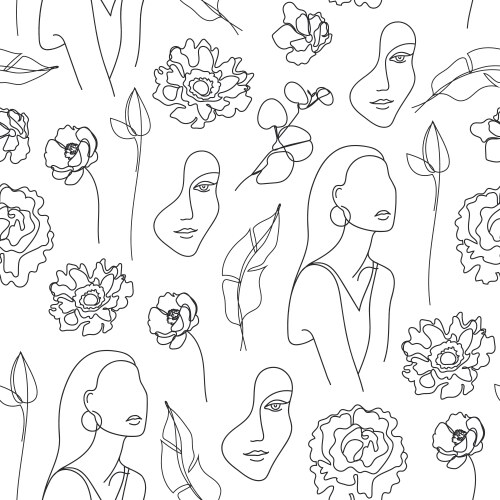 Floral seamless pattern vintage background Vector Image