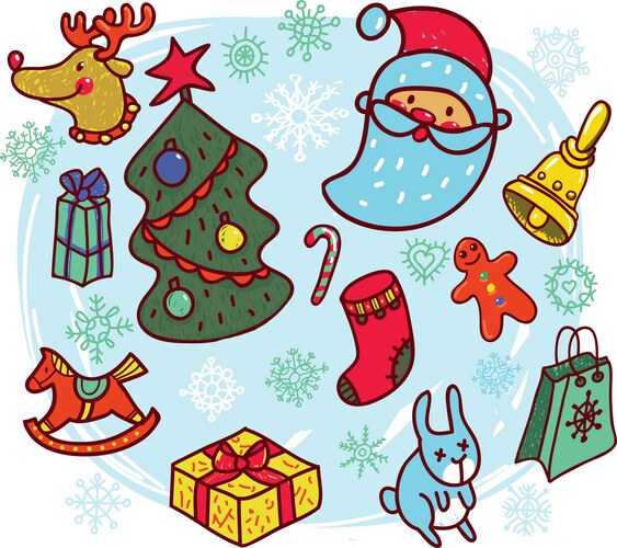 Christmas set Vector Image
