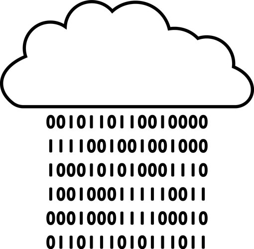 cloud data stream icon vector image