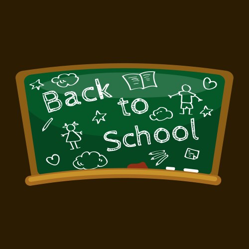 Back to school background blackboard vector image