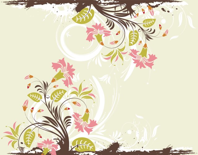 Floral borders Royalty Free Vector Image - VectorStock