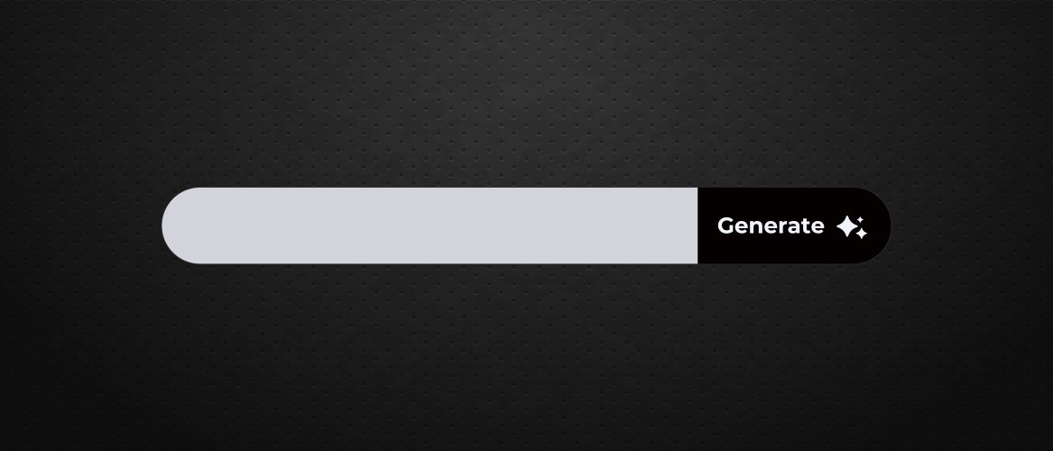 Blank search bar with generate button vector image