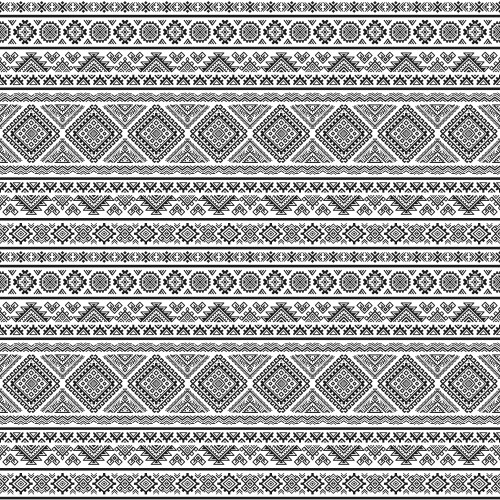 Tribal geometric seamless pattern Royalty Free Vector Image