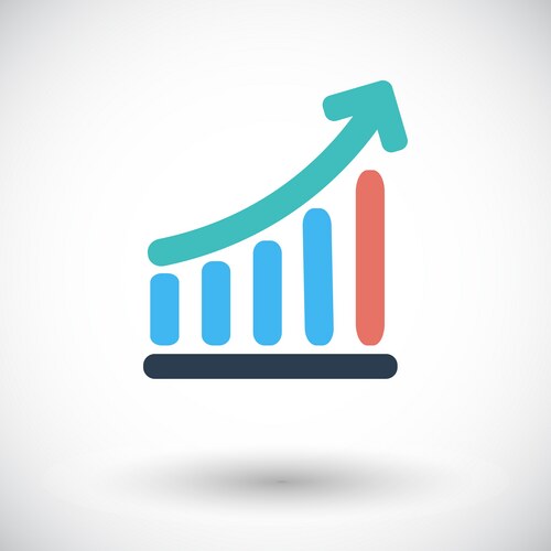 Graph single icon Vector Image