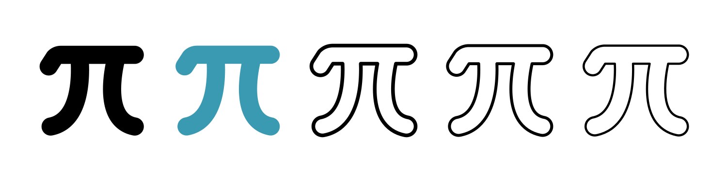 Square root icon set math number formula Vector Image
