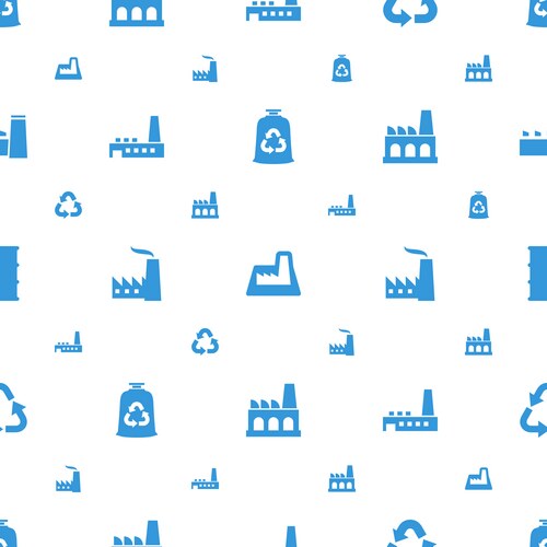 Pollution icons pattern seamless white background – Free Vector ...
