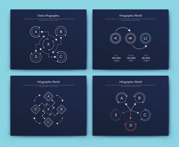 Infographic brochure elements for business vector image