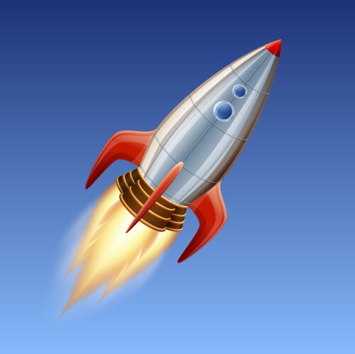 big rocket vector image