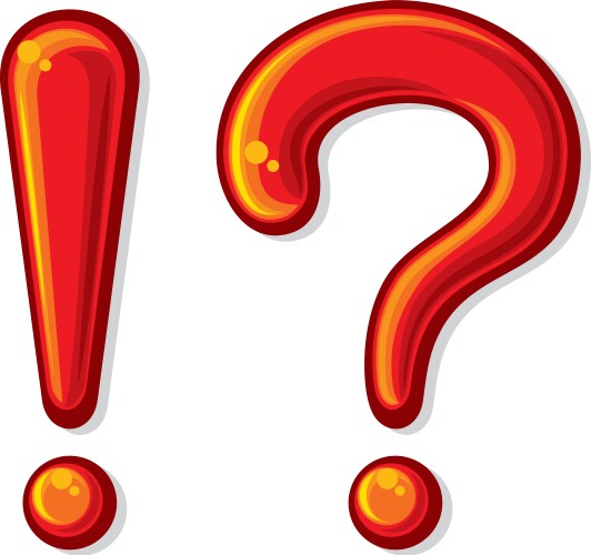 exclamation point and a question mark vector image