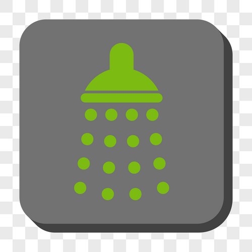 Shower rounded square button – Royalty-Free Vector | VectorStock