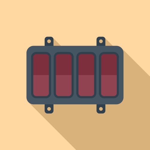 Short breaker icon outline fuse panel Royalty Free Vector